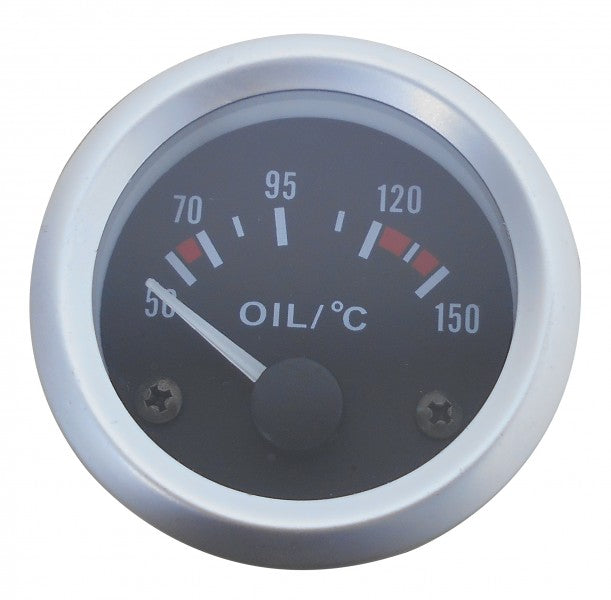 Öltemperaturanzeige Schwarz 57 mm mit neuem Drehmontagesystem, Ölthermometer, inklusive Geber - schwarz oder weiß