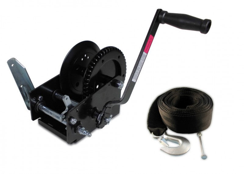 Trailerwinde Set 1100kg mit 6,0m Gurt, Handseilwinde, preisgünstiges Komplettset