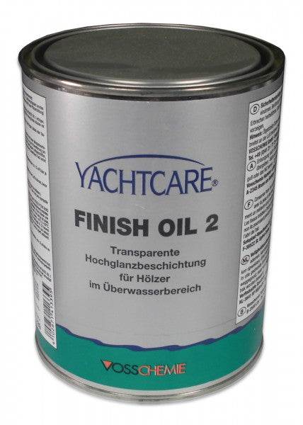YACHTCARE wood oil high gloss coating 1L, finish oil, B-stock, transparent colorless coating for above water wood