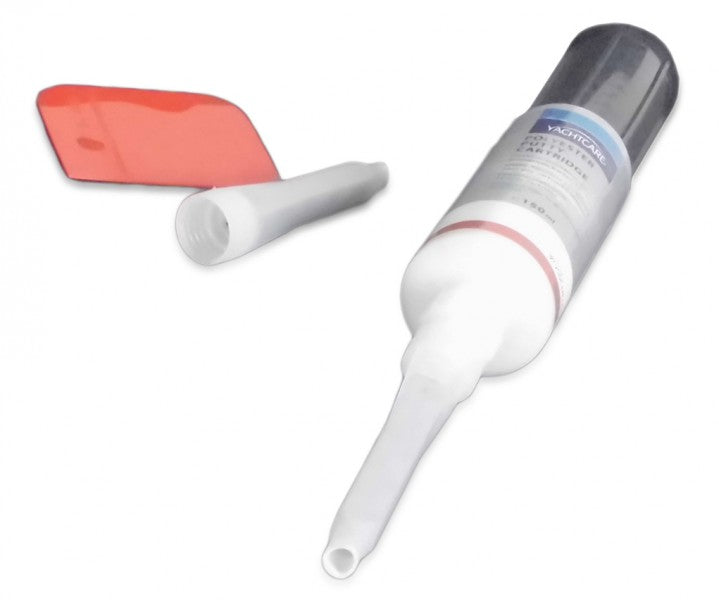 Yachtcare Polyesterspachtel 2-komponentig, Polyester Putty Cartridge, luftblasenfrei und sauber anwendbar