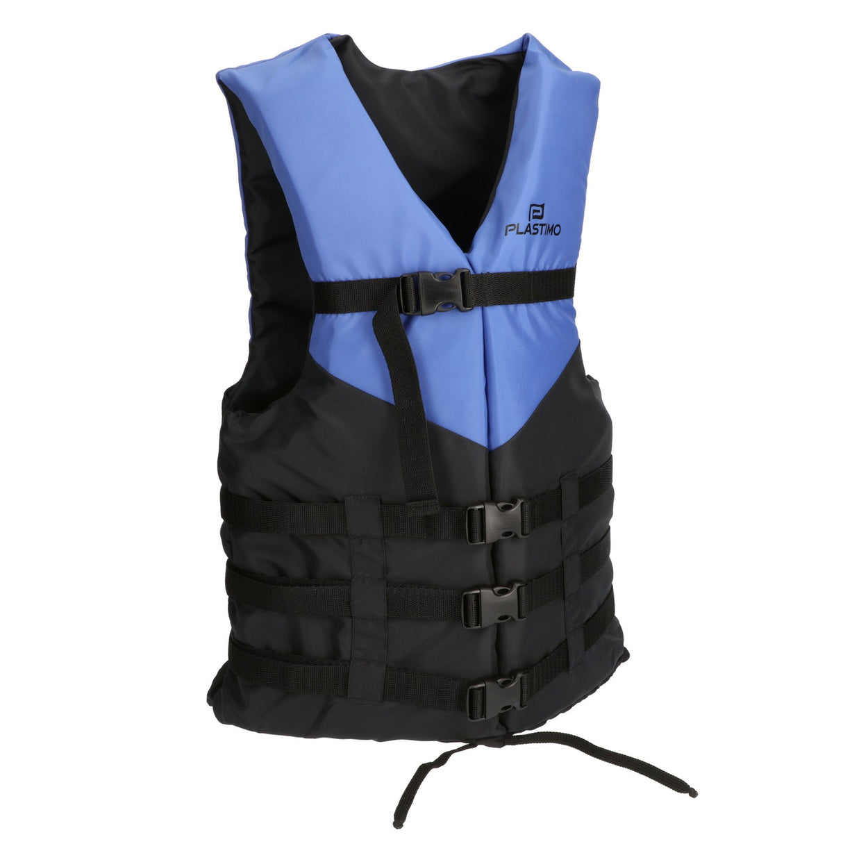 Wasserskiweste 70N Polyethylenschaum Blau/Schwarz, Schwimmhilfe, verstellbare Gurte für +90kg