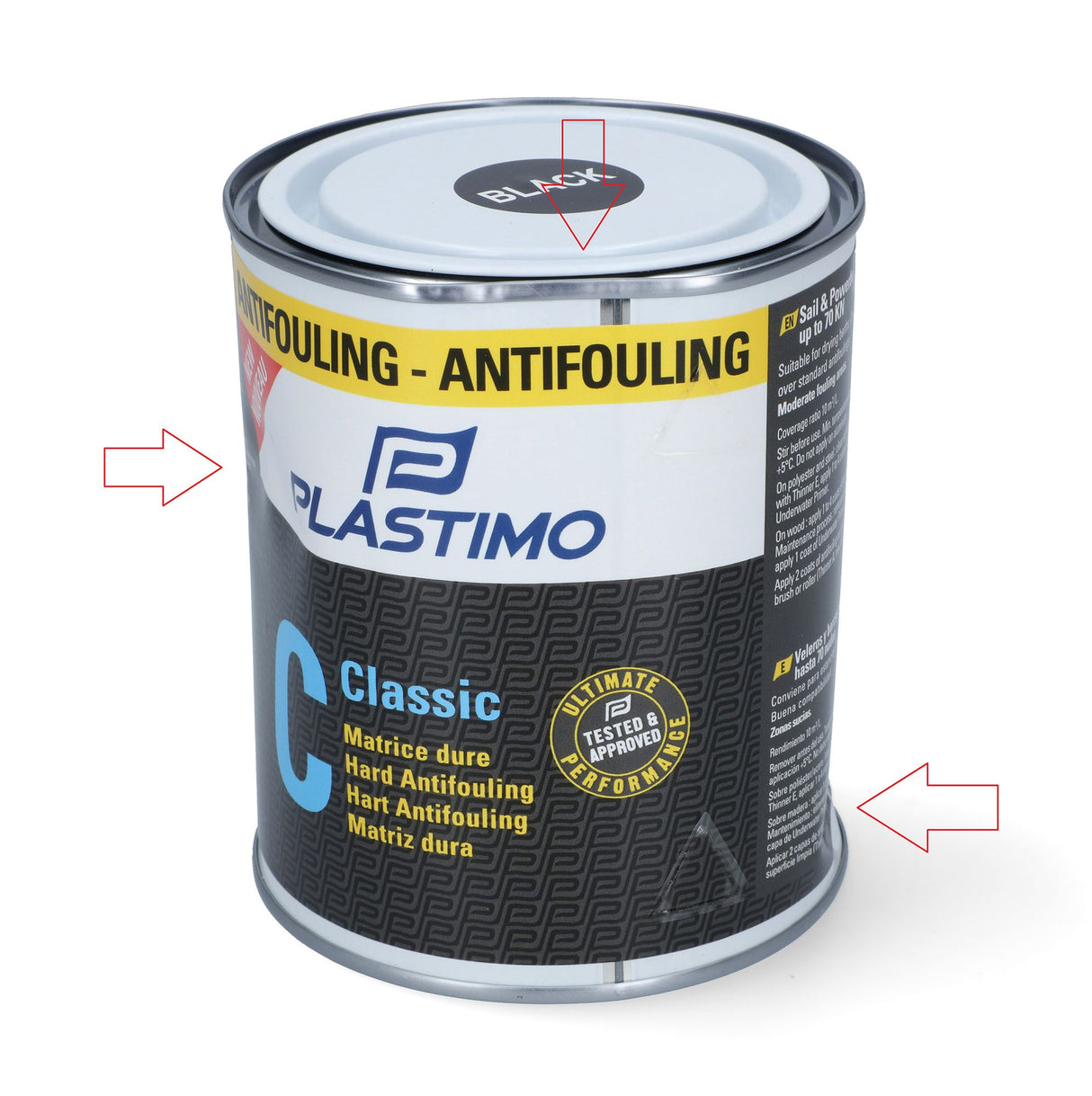 B-Ware Antifouling Classic 0,75L, Hart-Antifouling schwarz, guter Bewuchsschutz bis 70 Knoten