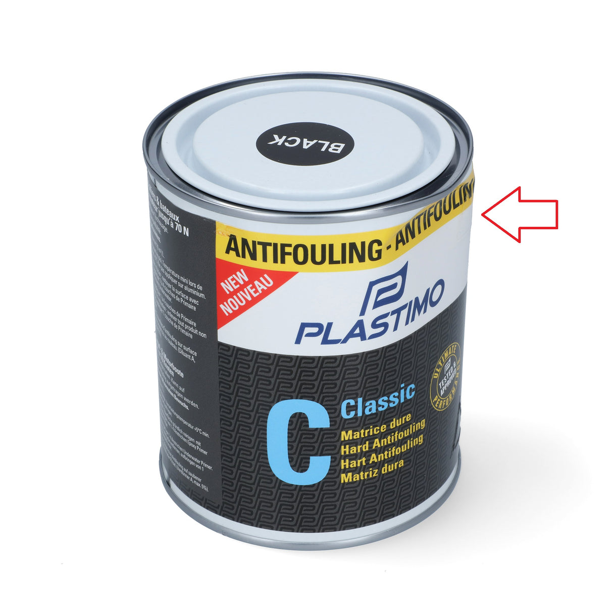 Antifouling Classic 0,75L Schwarz B-Ware, Hart-Antifouling Bootsbeschichtung, Bewuchsschutz für Segel- und Motorboote