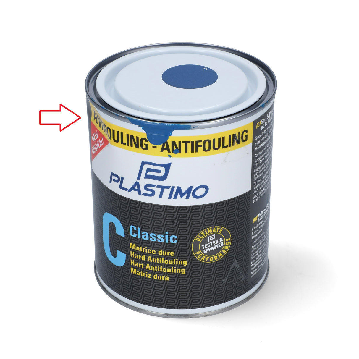 Antifouling paint Classic 0.75L Blue, hard antifouling, B-stock with visual defects, protection against normal growth