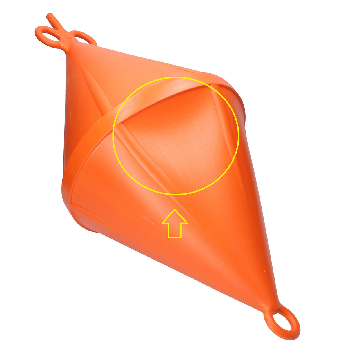 Doppelspitzboje 24L Robuster Kunststoff Orange, Schwimmkörper, B-Ware mit leichtem optischen Mangel