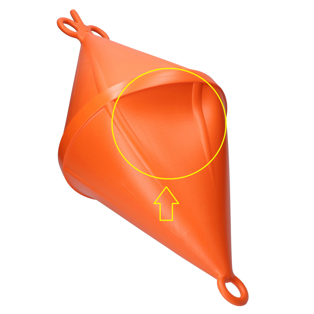 Doppelspitzboje 24L Orange Boje B-Ware, robustes Kunststoffmaterial, optischer Mangel