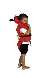 Rettungsweste Typhoon 100 N, Schwimmhilfe, ohnmachtsichere Rückenlage, hoher Kopfauftrieb, 3-10kg, inklusive Windellatz