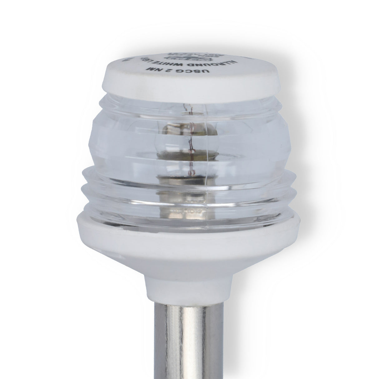 Lofrans Lichtmast 3-Farben 1,15m, Rundumlicht 360° wetterbeständig, RINA-zugelassenes Navigationslicht, ABS-Kunststoff weiß, inkl. Leuchtmittel