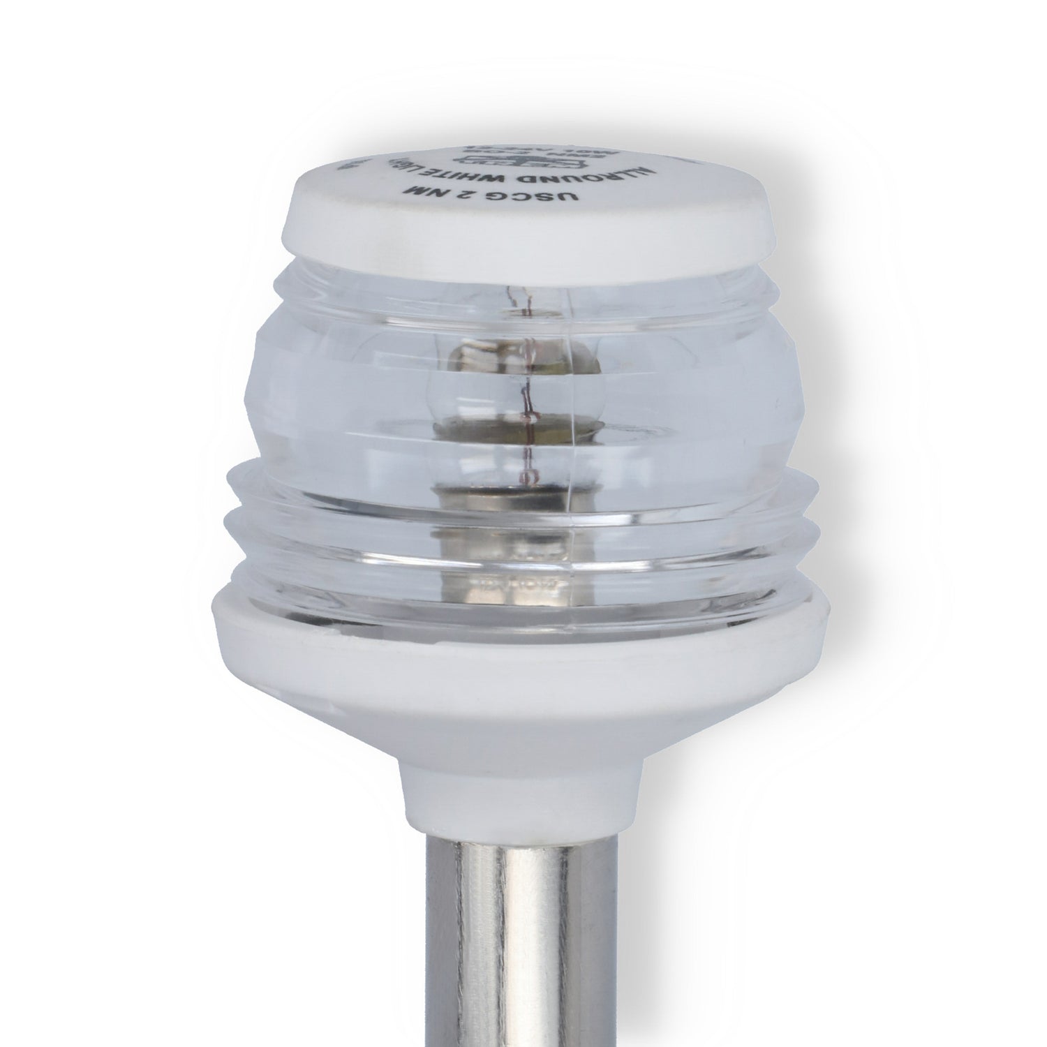 Lofrans Lichtmast 3-Farben 1,15m, Rundumlicht 360° wetterbeständig, RINA-zugelassenes Navigationslicht, ABS-Kunststoff weiß, inkl. Leuchtmittel