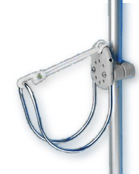 Halterung Edelstahl rostfrei für Rettungsring 22 mm - 25 mm Rohrdurchmesser, Rettungsring-Halter, für horizontale und vertikale Montage
