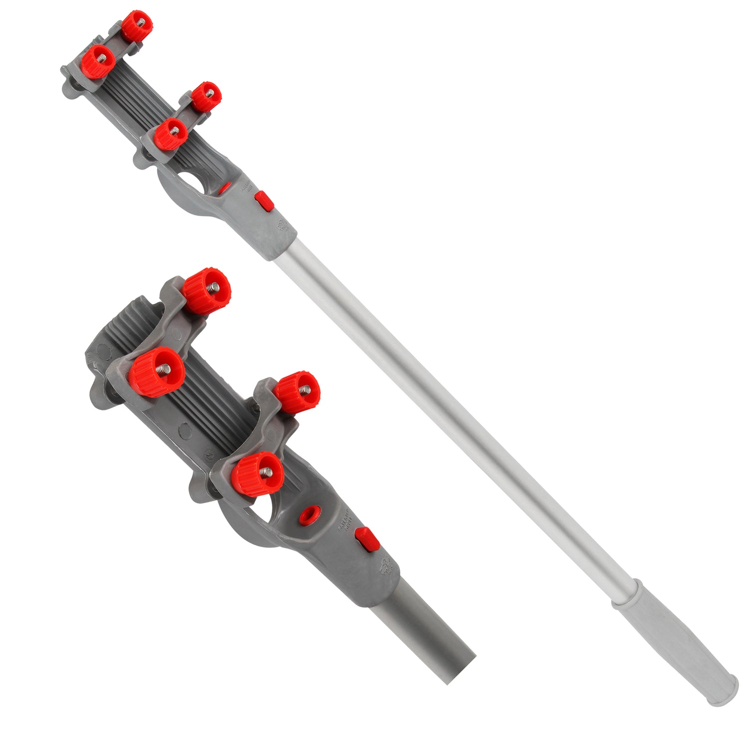 Teleskophandgriff Pinnenverlängerung 75-130 cm stufenlos verstellbar, Außenborder Zubehör, für sichere Handhabung - (Optional mit Abstellknopf)