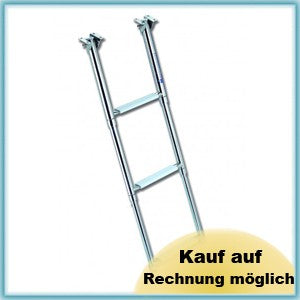 Badeleiter Teleskop 3-stufig, Leiter zur Plattformmontage, rutschfeste Stufen