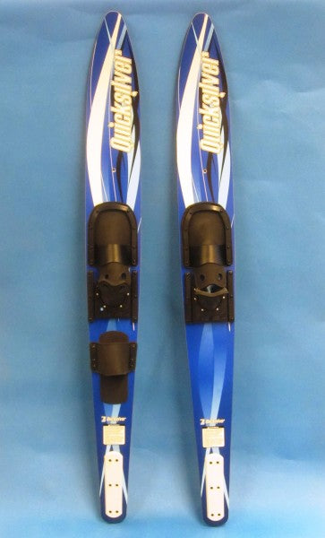 Quicksilver Junior Ski Hochwertiger, verstärkter RIM-formgepresster, verstellbare Bindung, Skiausrüstung, Stabil bei allen Bedingungen, ideal für Kinder bis 55 kg