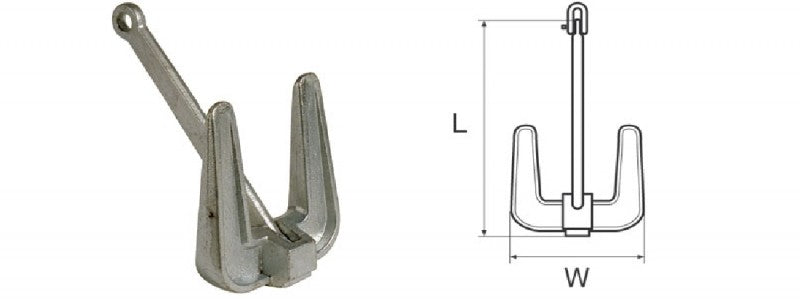 Hall-Anker Anker verzinkt 16kg, Bootszubehör, robuste Konstruktion