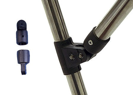 Plastic pipe fitting black, pipe connector, for Ø 20mm pipe