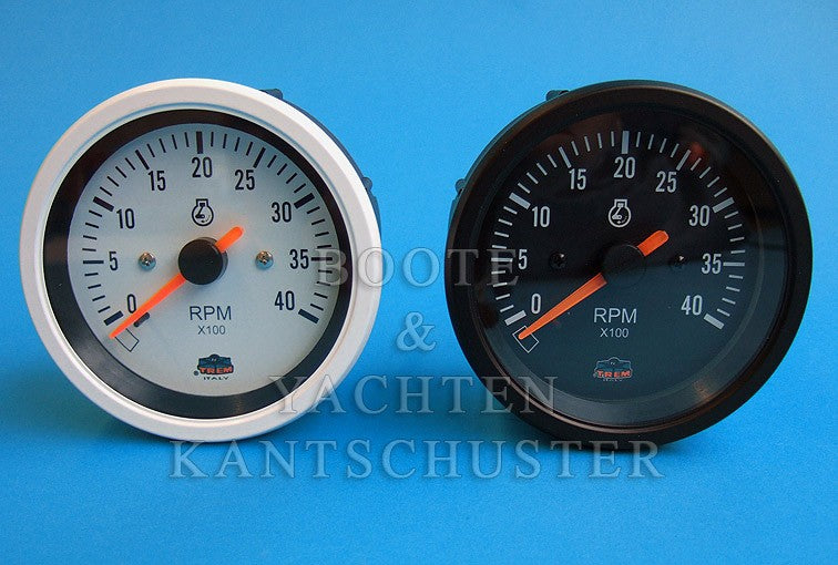 X-Line Drehzahlmesser Benzin 0-6000 U/min, Rpm-Anzeige, IP67 Schutzklasse - schwarz oder weiß