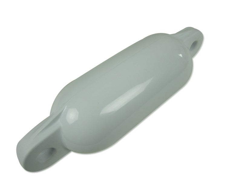 Majoni Fender 30 x 9 cm White, boat protection, double-sided eye, check valve