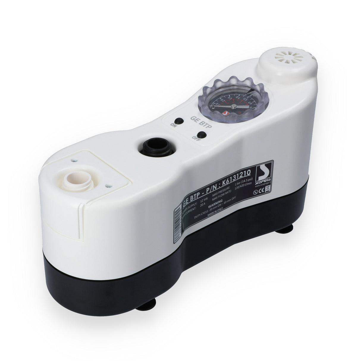 GE Elektrische Luftpumpe kompakt für Auto, Pumpe mit automatischer Abschaltung, lange Lebensdauer