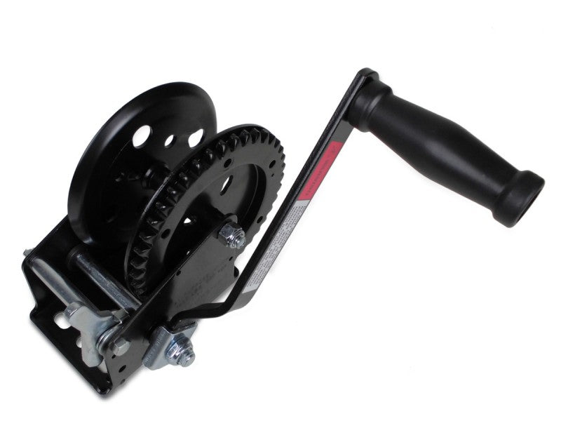 Trailerwinde 540kg Set, Handseilwinde Komplettset mit 6m Gurt, Verzinkter Haken