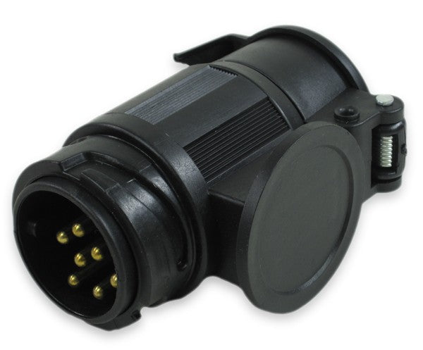 Adapter 13/7-polig Anhänger Trailer, stoßfestes ABS-Kunststoff, Federdeckel Schutz
