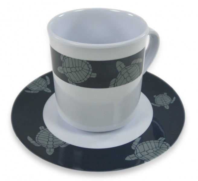 Kaffeetassenset Tortuga Kaffeetasse aus robustem Melamin, Tasse mit Unterteller, kratzfest und spülmaschinengeeignet