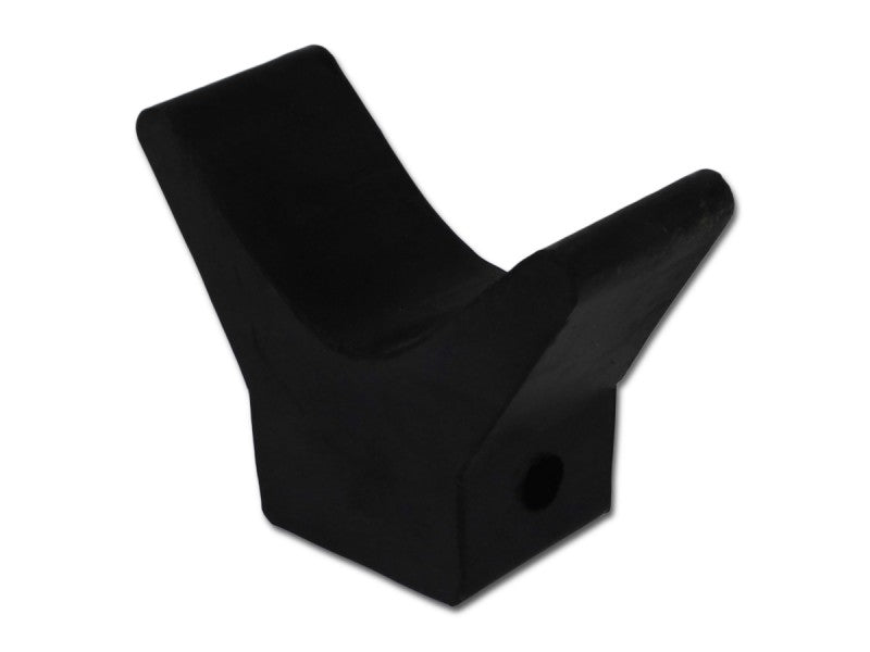 Front buffer trailer rubber black 76 mm, bumper protection, robust buffer made of black rubber