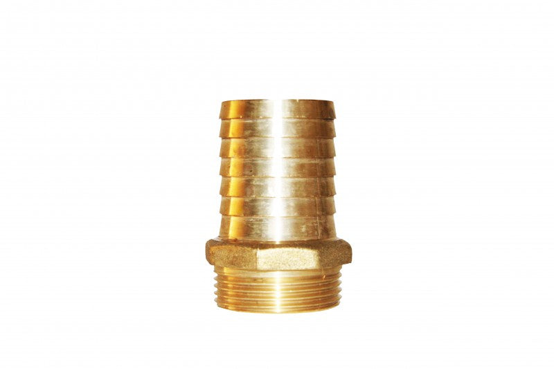 Schlauchanschlussnippel Messing Außengewinde 1-1/2 Zoll x 38 mm, Verbindungselement, robuster Messingkörper