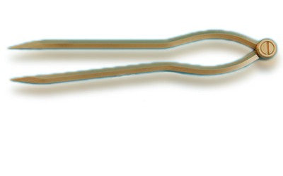 Ausbildungszirkel Messing, matt zaponierter Zirkel, Länge 180mm