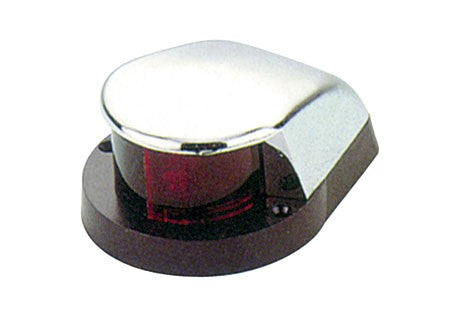 Zweifarbenlaterne Navigationslicht verchromt, wetterbeständig, 112,5° grün/rot, 45x78x100 mm, inkl. Leuchtmittel