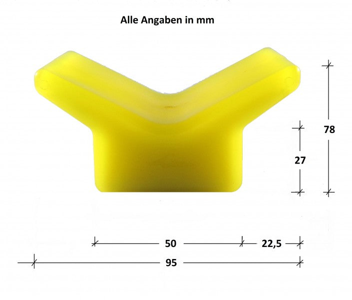 Bug buffer polyurethane 95 x 50mm wear-resistant material, bumper, leaves no streaks