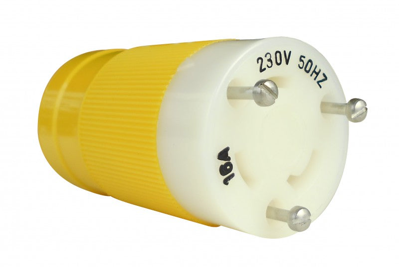 Marinco Landanschlusskupplung 16 A 230 V, Stromanschluss Boot, dreipolig für amerikanische Boote