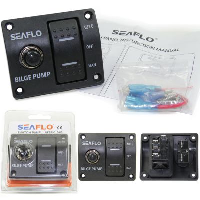 SEAFLO control panel bilge pump switch with LED display, pump switch, dry run protection and thermal protection