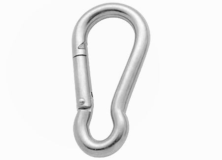 Karabinerhaken Edelstahl 11 mm rostfrei hochglanzpoliert säurefest, Karabiner, langlebig