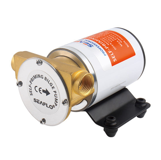 SEAFLO multi-purpose pump 1800 l/h, bilge pump deck wash pump, robust bronze housing 12V self-priming