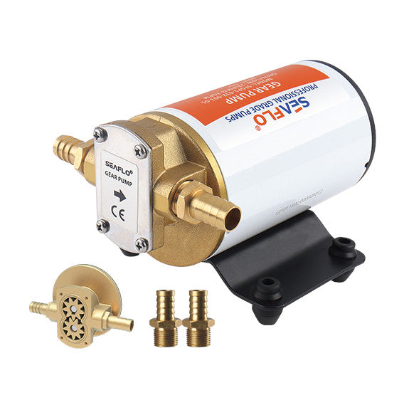 SEAFLO Zahnradpumpe 12l/min 12V Ölförderpumpe, Gießölpumpe, hochwertiger Messingkopf und Edelstahlwelle