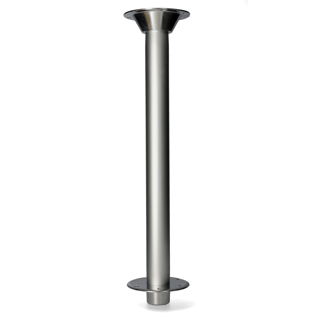 Tischträgerkomplettset - Aluminium eloxiert, Tischrohre 60 mm Durchmesser, vielfältige Ausführungen verfügbar - 60 - 80 cm (Optional mit Abdeckstopfen)