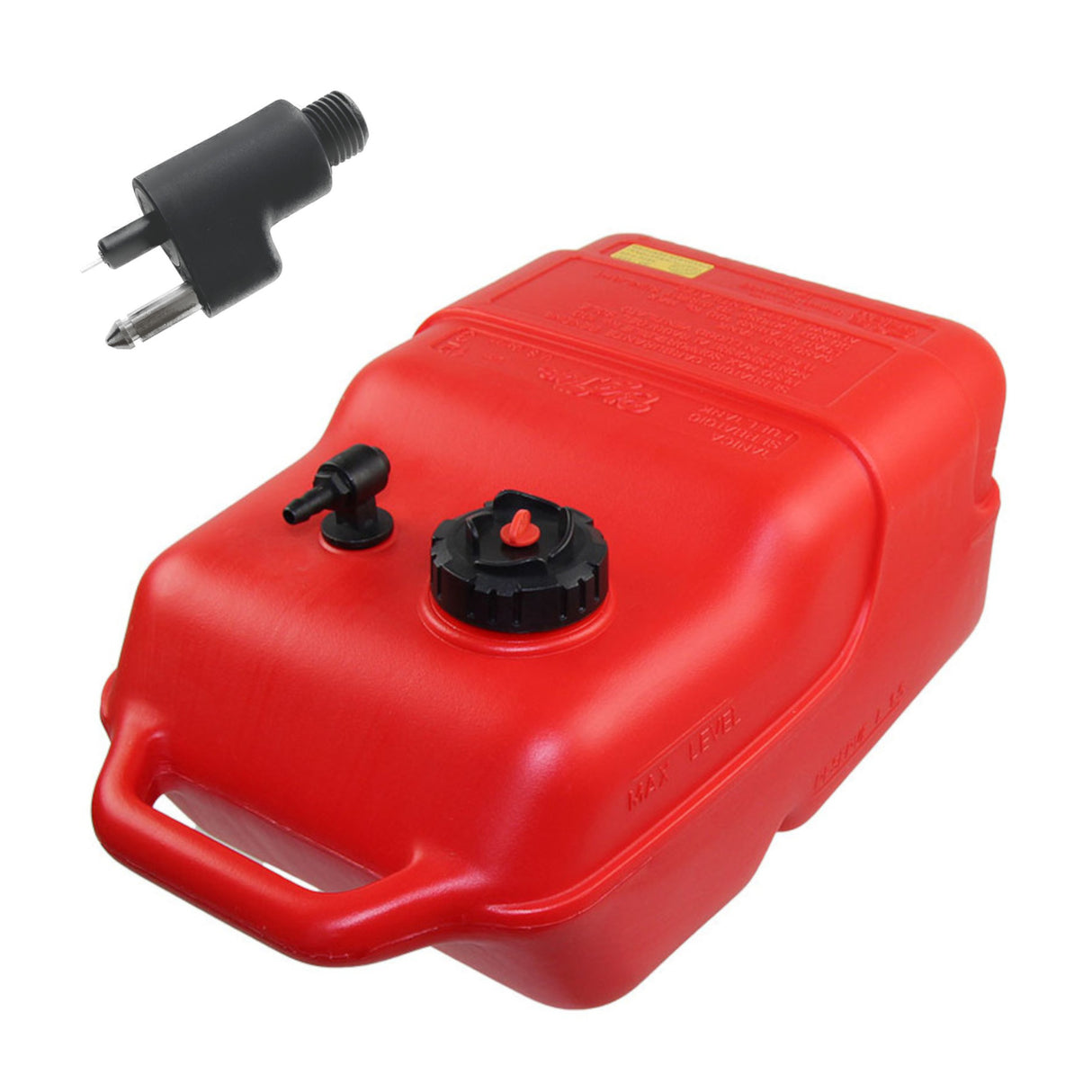 Big Joe fuel tank 12 liters red for Johnson/Evinrude outboards, with safety cap and ISO standard 13591 - (Optional with hose)