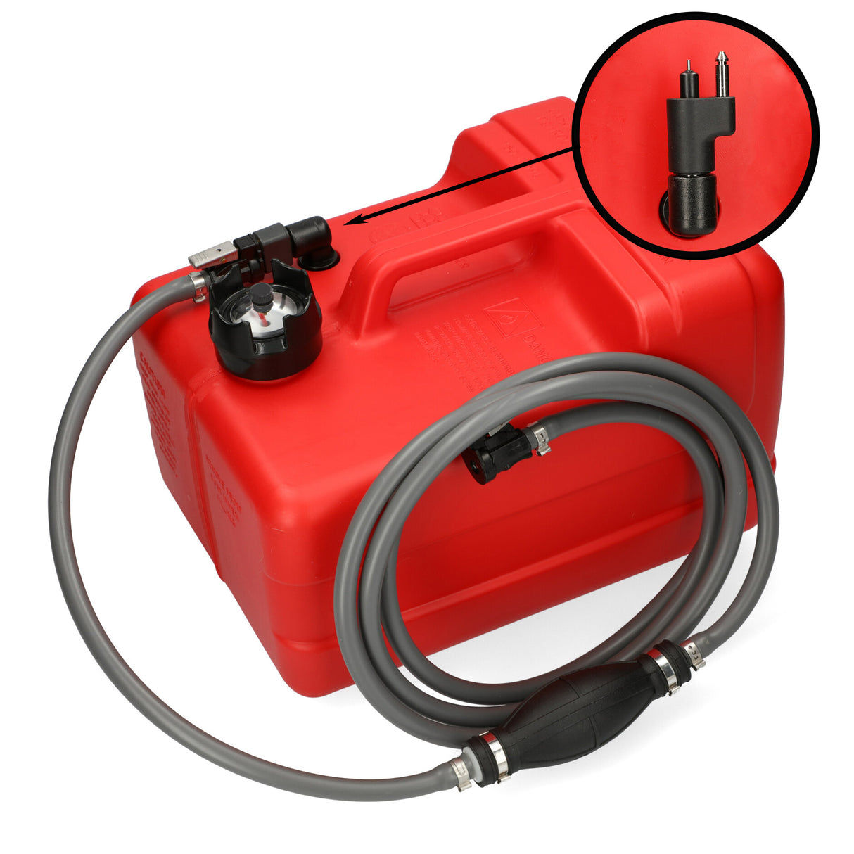 Yamaha Kraftstofftank rot, HDPE, ISO-Zertifiziert, manuelle Füllstandsanzeige - 11.3 - 22 Liter