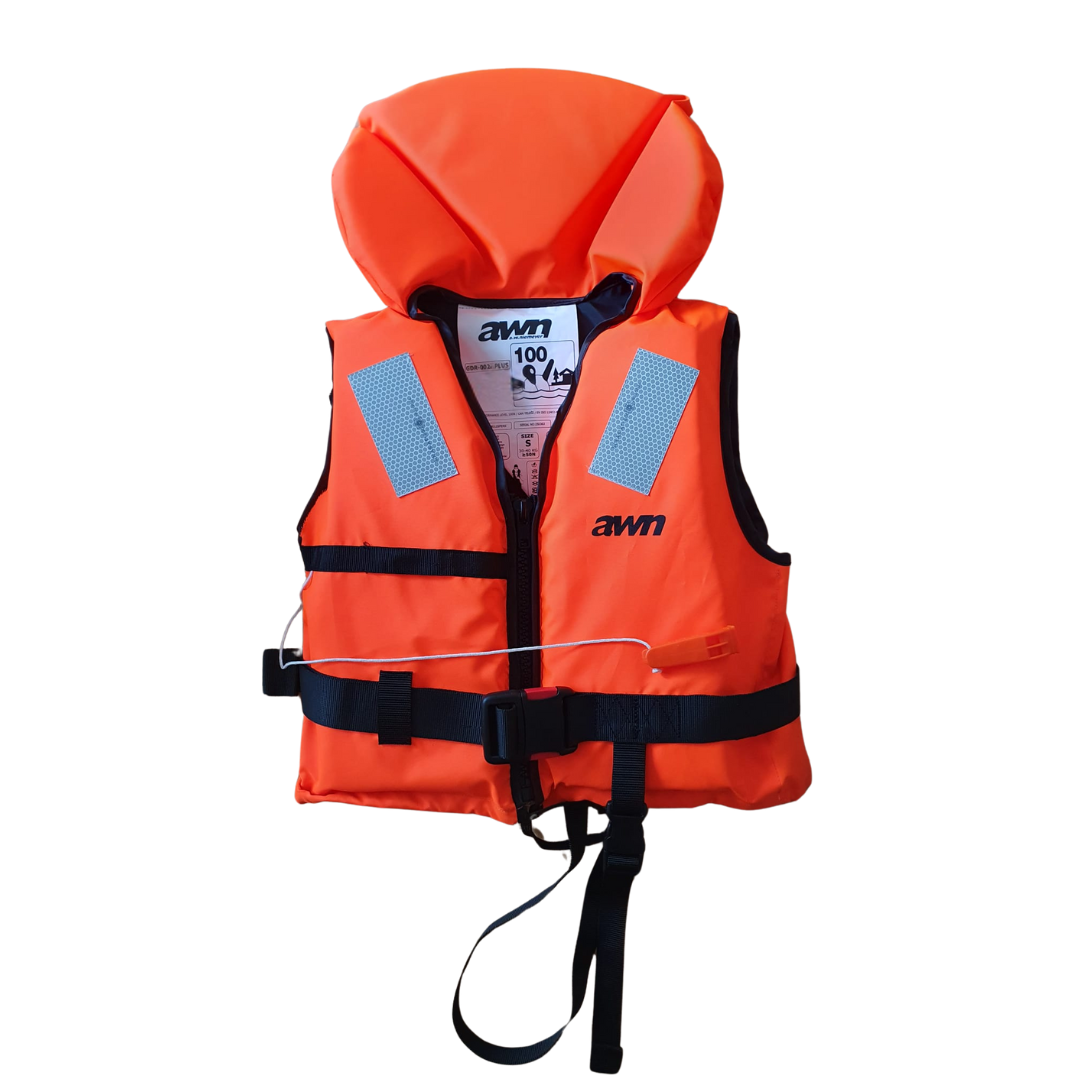 awn Rettungsweste OB-Edition, 100N, ISO 12402-4, für Kinder & Erwachsene, hohe Sichtbarkeit und Komfort - 15 - ab 90 kg
