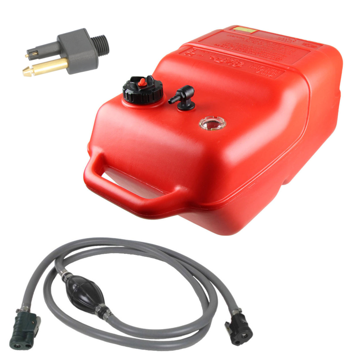 Big Joe 22-liter fuel tank with level indicator for Mercury/Mariner outboards, HDPE with safety cap, including connection adapter - (optional with hose)