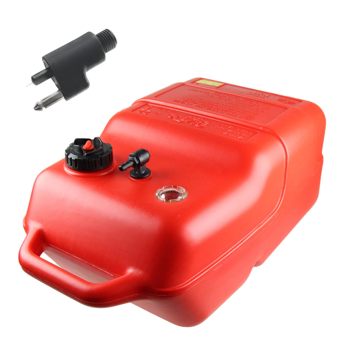 Big Joe 22-liter fuel tank with level indicator for Johnson/Evinrude outboards, safe HDPE with vent screw - (Optional with hose)
