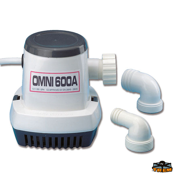 Automatic bilge pump 12 V 2600L/h, water pump, manual or with electronic sensor, high-quality materials