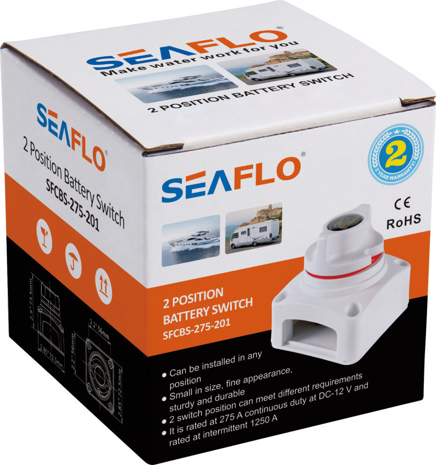 SEAFLO ® Batterie Hauptschalter 1250 A Aufbau Batterie-Hauptschalter