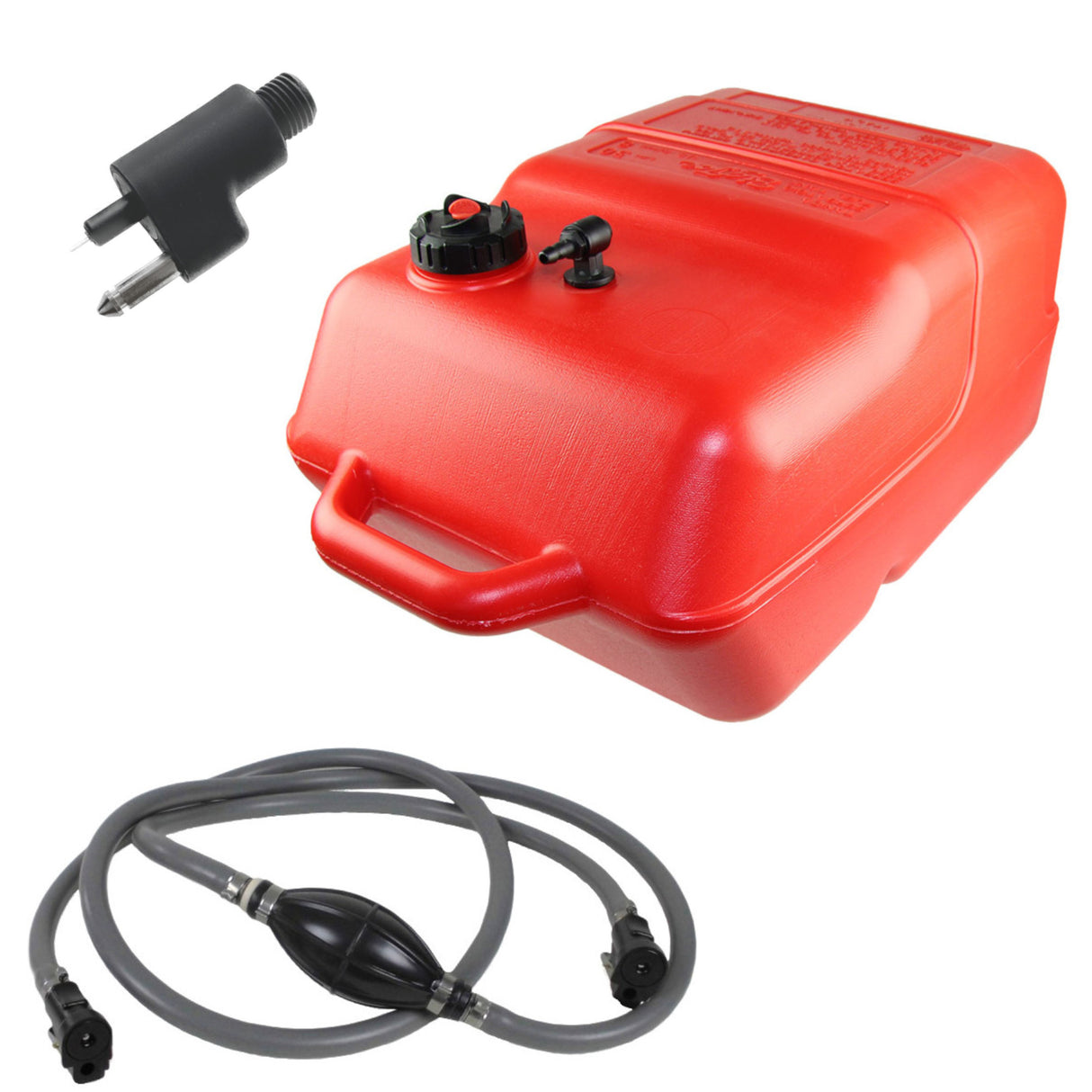 Big Joe 30 litre fuel tank with Johnson/Evinrude connection, HDPE with safety cap and vent screw - (optional with hose)