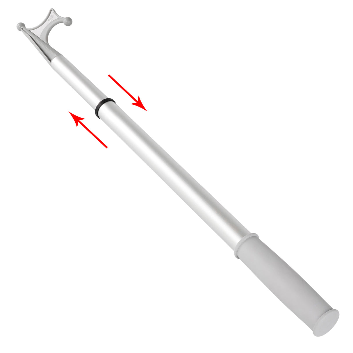 Teleskopischer Bootshaken aus Aluminium, ausziehbarer Bootshaken, mit Rotationsarretierung 63-100cm