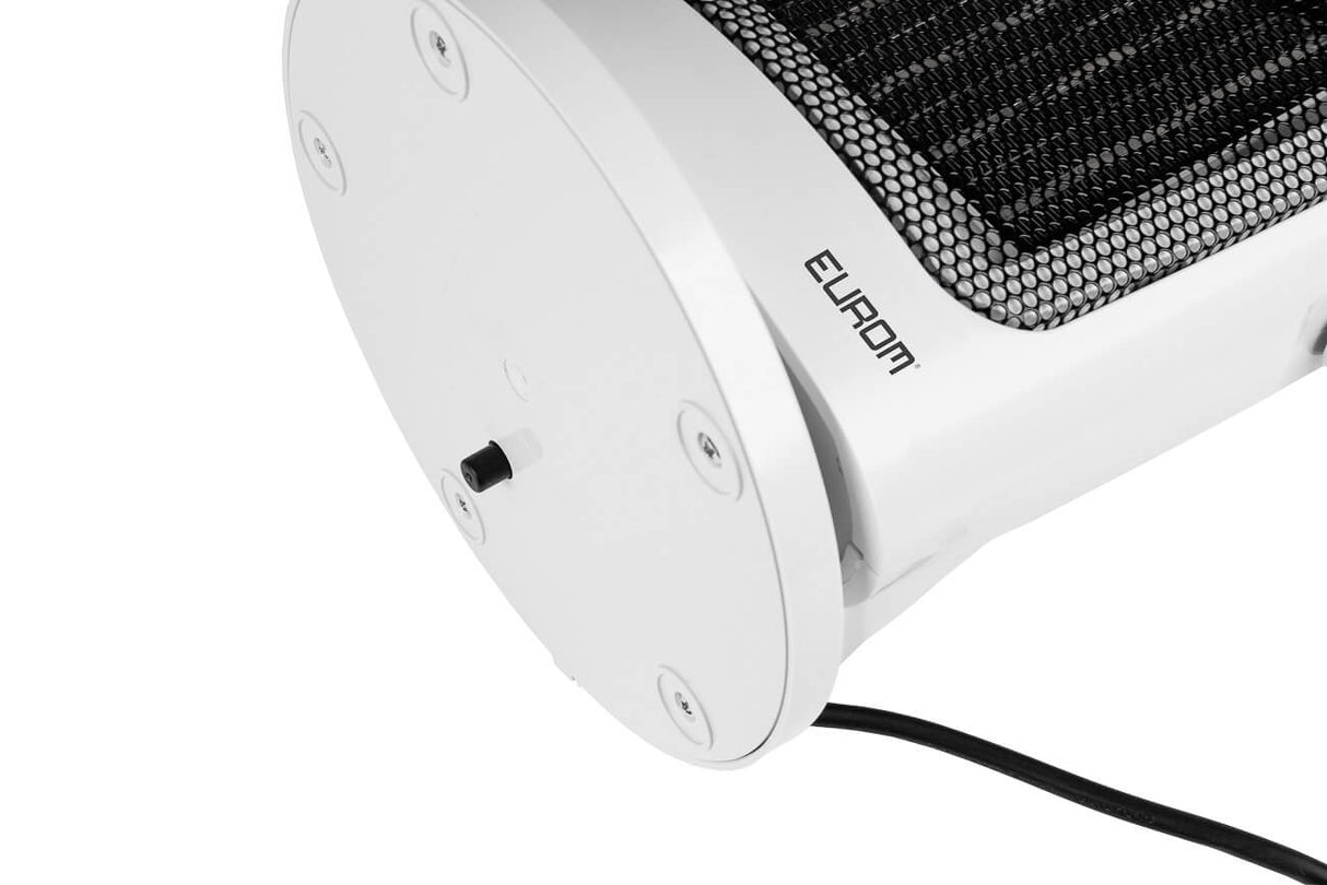 Eurom Keramikheizer 1500W ECO-Modus, Heizlüfter mit Sicherheitsfunktionen und Lüftermodus, ideal für Camping und Wohnräume