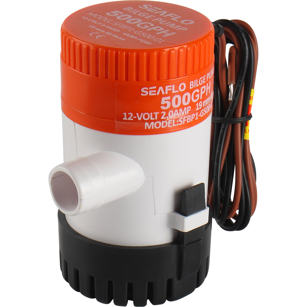 SEAFLO ® Bilge Pump 350-1100 GPH, 12V, Corrosion-Resistant, Easy-Clean Housing Strainer - 350 - 1100 GPH