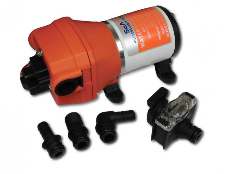 SEAFLO Druckwasserpumpe 12,5L/min 12V, Wasserpumpe, geräuscharm & korrosionsbeständig