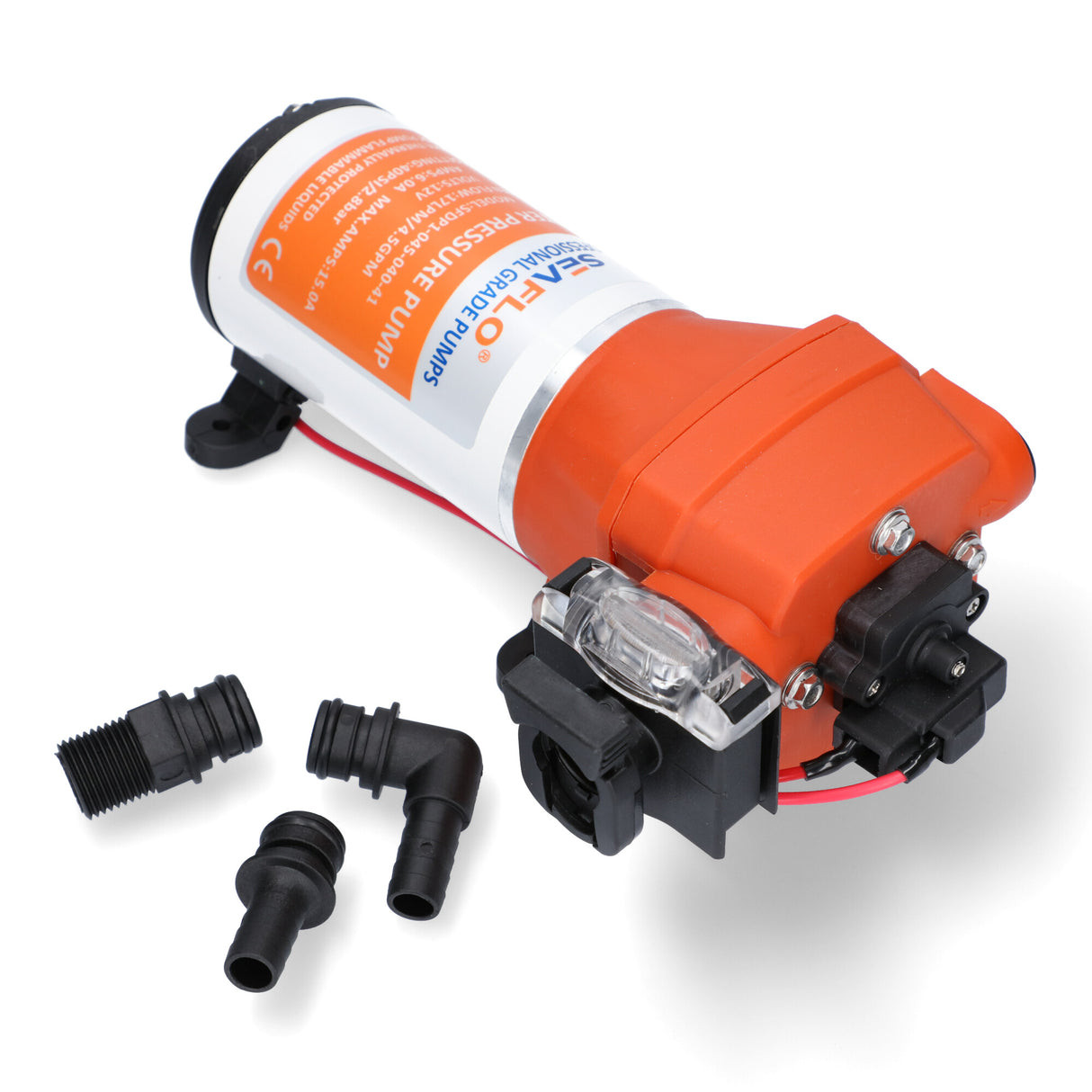 SEAFLO® Druckwasserpumpe 17 l/min 12/24 V, 4-Kammer-Membranpumpe, hohe Effizienz und Langlebigkeit - (Optional mit 12/24 V)
