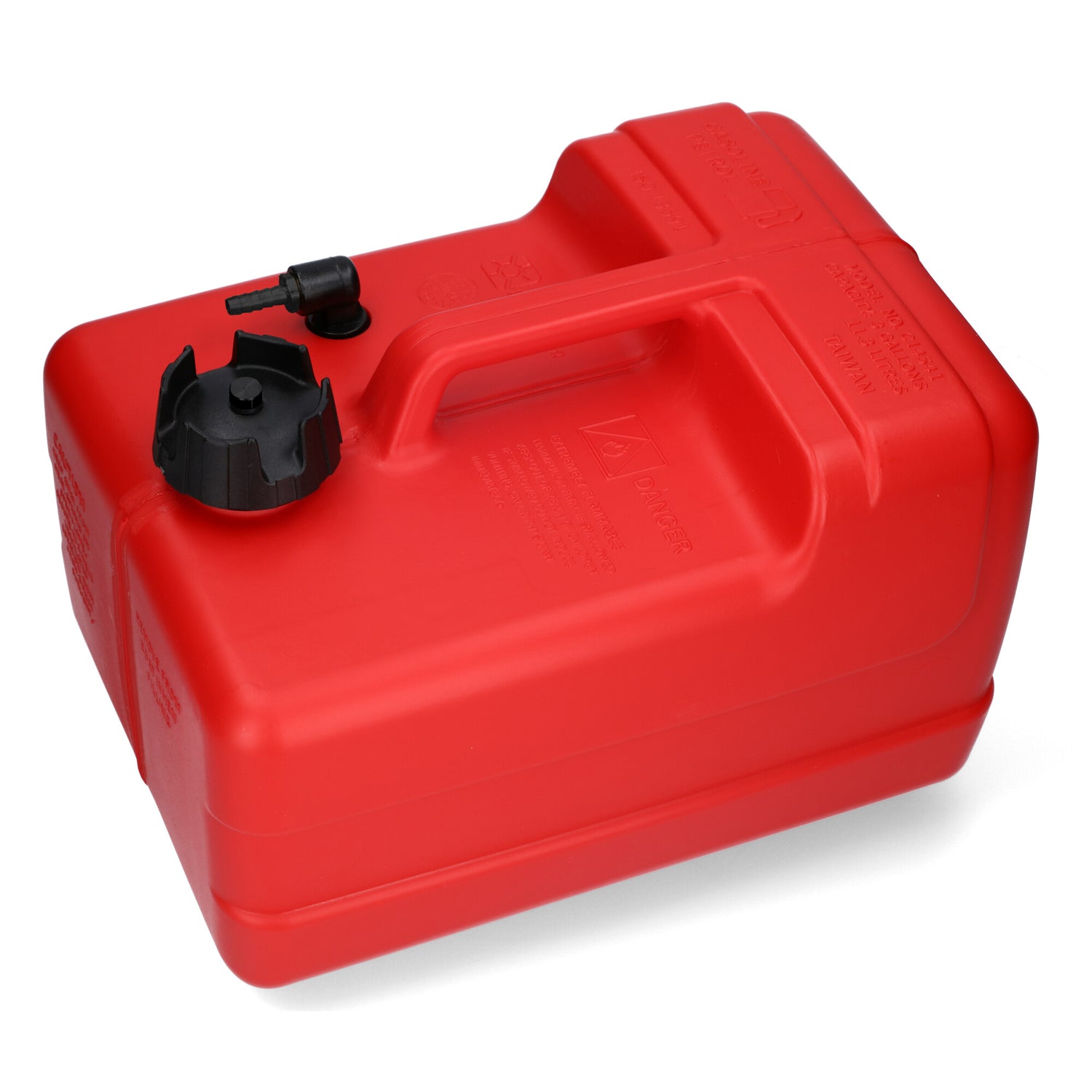 Kraftstofftank HDPE, 8mm Anschluss, ISO-zertifiziert mit Sicherheitsverschluss und Entlüftungsschraube - (Optional mit Füllstandsanzeige)
